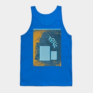 Abstract Blue and Yellow Design Tank Top